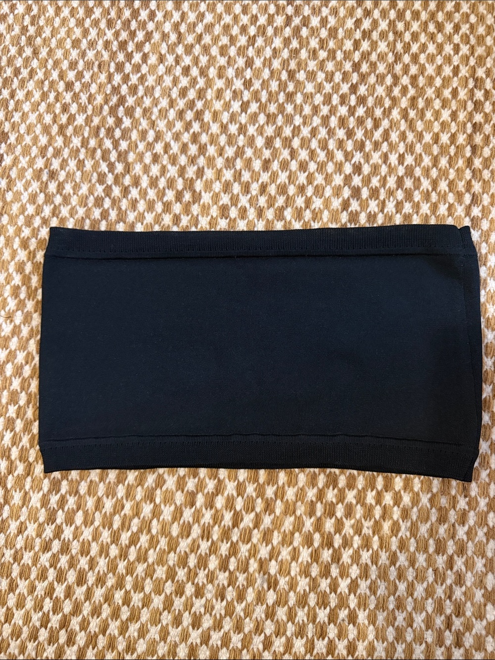 Dries Van Noten Black Stretch Bandeau Crop Top